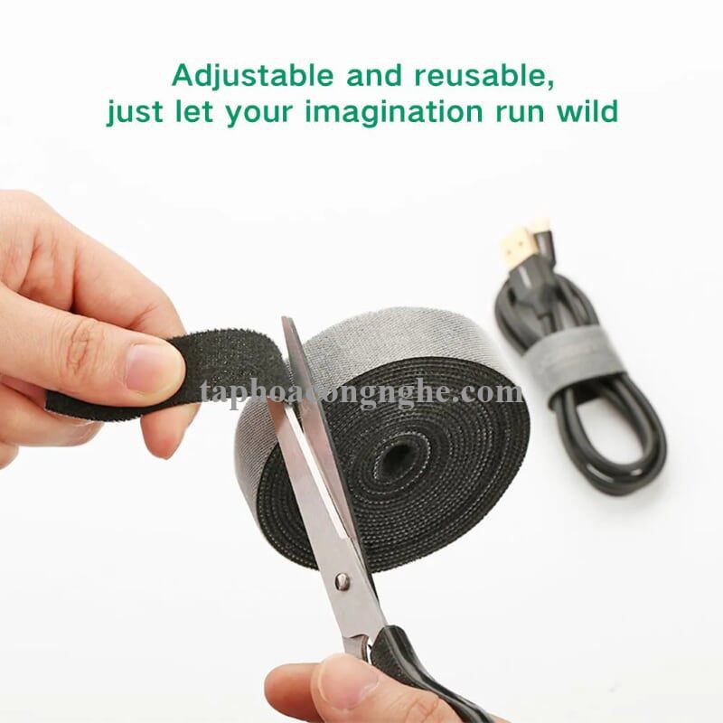 Ugreen 40355 3M màu Xám Dây dán Velcro đa năng tiện dụng LP124 30040355